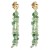 occidental style fashion handmade beads color gravel earrings long style tassel winds silver Earring woman