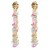 occidental style fashion handmade beads color gravel earrings long style tassel winds silver Earring woman