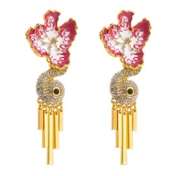 occidental style exaggerating personality eyes Alloy diamond ear stud creative..