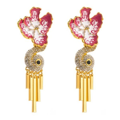 occidental style exaggerating personality eyes Alloy diamond ear stud creative fashions silver trend Earring