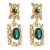 occidental style retro temperament exaggerating flowers earrings creative silver diamond resin high Ea