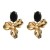 occidental style retro temperament exaggerating flowers earrings creative silver diamond resin high Ea