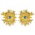 occidental style exaggerating eyes Modeling earrings woman silver high unique ear stud