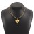 occidental style creative heart-shaped chain pendant  mash up black leather clavicle chain