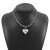 occidental style creative heart-shaped chain pendant  mash up black leather clavicle chain