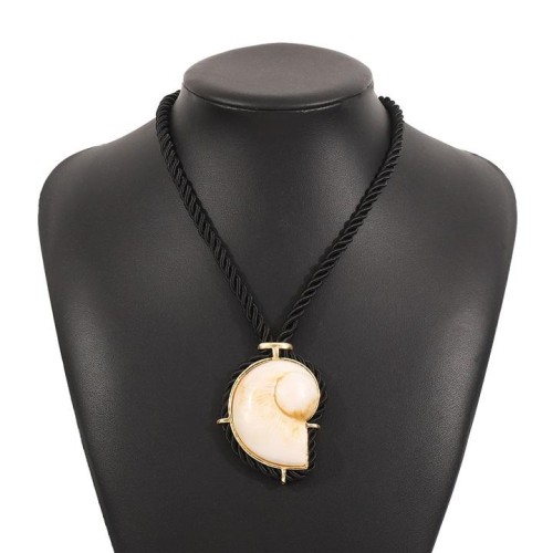 summer wind necklace  personality exaggerating wind black rope clavicle chain