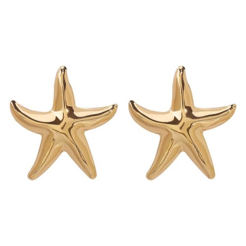 E occidental style samll fashion Metal starfish earrings  summerins tropical wind elements ear stud
