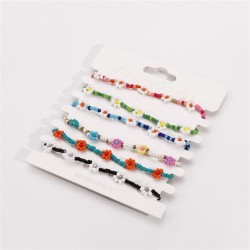 occidental style Bohemia fashion flowers beads bracelet  summer ethnic style c..