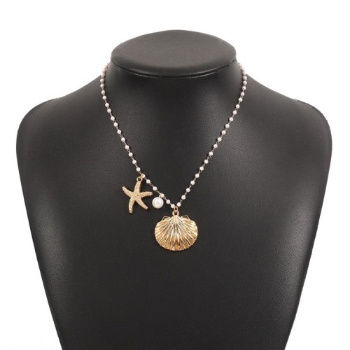  series Pearl necklace  high starfish Shells clavicle chain