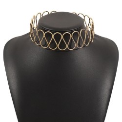 occidental style fashion brief wave Collar  samll high wind Metal opening neck..