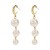 E Pearl long style tassel earrings woman  retro palace wind temperament elegant all-Purpose