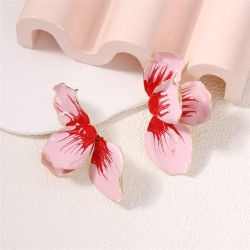  Bohemia retro wind Metal color petal ear stud         brief atmospheric exagg..