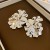 high Metal flowers sequin silver ear stud occidental style fashion brief samll temperament earrin