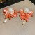sweet Acrylic imitate flowers Pearl silver earrings fashion elegant temperament high Earri