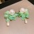sweet Acrylic imitate flowers Pearl silver earrings fashion elegant temperament high Earri