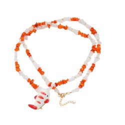 summer new occidental style exaggerating necklace woman ceramic pendant Bohemi..