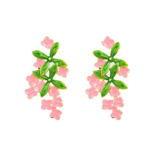 summer Alloy enamel flowers earrings occidental style Earring lady superearrings