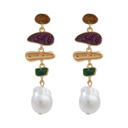  occidental style earrings imitate Pearl earring lady Bohemian style