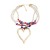imitate Pearl necklace exaggerating occidental style woman heart-shaped Alloy pendant Bohemian style tur