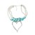 imitate Pearl necklace exaggerating occidental style woman heart-shaped Alloy pendant Bohemian style tur