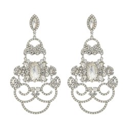 super claw chain colorful diamond earrings woman occidental style exaggerating..
