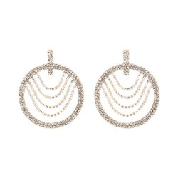 super claw chain occidental style exaggerating earrings woman Rhinestone fully..