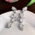 silver crystal butterfly earrings high sweet long style earring fashion temperament small fresh E