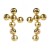  occidental style trend earrings personality Alloy beads cross Earrings silver high earring