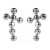  occidental style trend earrings personality Alloy beads cross Earrings silver high earring