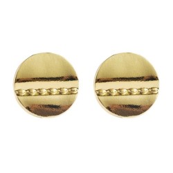 Korean style Round surface textured buckles silver fashion brief earrings fres..