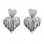  fashion brief atmospheric earrings geometry love star multilayer ear studs silver exaggerating samll Earring