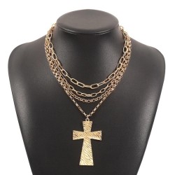  occidental style punk wind cross pendant necklace  retro exaggerating Metal m..