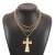  occidental style punk wind cross pendant necklace  retro exaggerating Metal multilayer chain