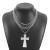  occidental style punk wind cross pendant necklace  retro exaggerating Metal multilayer chain