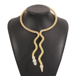 twining snake personality black opening Modeling necklace  exaggerating occide..