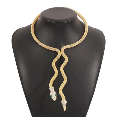 twining snake personality black opening Modeling necklace  exaggerating occidental style Metal Collar