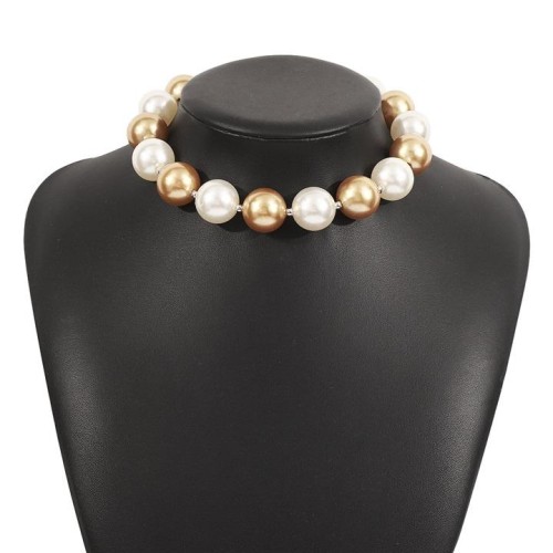  samll bow belt necklace  sweet personality temperament Pearl chain
