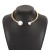 occidental style wind exaggerating fashion all-Purpose Metal Collar  personality opening Pearl necklace
