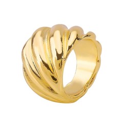 R occidental styleins wind retro pattern wave width surface ring  fashion saml..