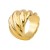 R occidental styleins wind retro pattern wave width surface ring  fashion samll