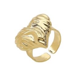 R samll three-dimensional love pattern ring  personality exaggerating Metal te..