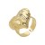 ( Gold)R samll three-dimensional love pattern ring  personality exaggerating Metal textured opening