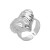 R samll three-dimensional love pattern ring  personality exaggerating Metal textured opening
