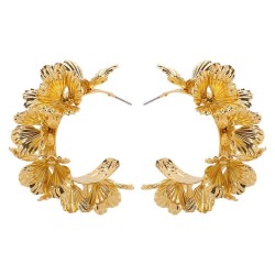 E occidental style exaggerating high three-dimensional flowers earrings  retro..