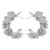 E occidental style exaggerating high three-dimensional flowers earrings  retro fashion Metal circle