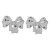 E retro wind temperament high ear stud ins same style sweet bow ring clavicle chain