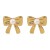 E highins Pearl style bow ear stud  sweet Ladies temperament all-Purpose multilayer necklace