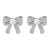 E highins Pearl style bow ear stud  sweet Ladies temperament all-Purpose multilayer necklace