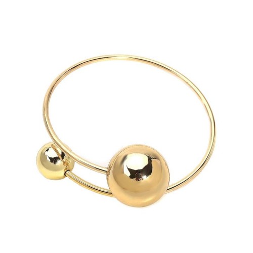 occidental style brief personality asymmetry geometry beads Collar  retroins wind opening bangle