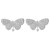 E palace wind high Pearl Earring  occidental stylevintage butterfly samll Alloy earrings
